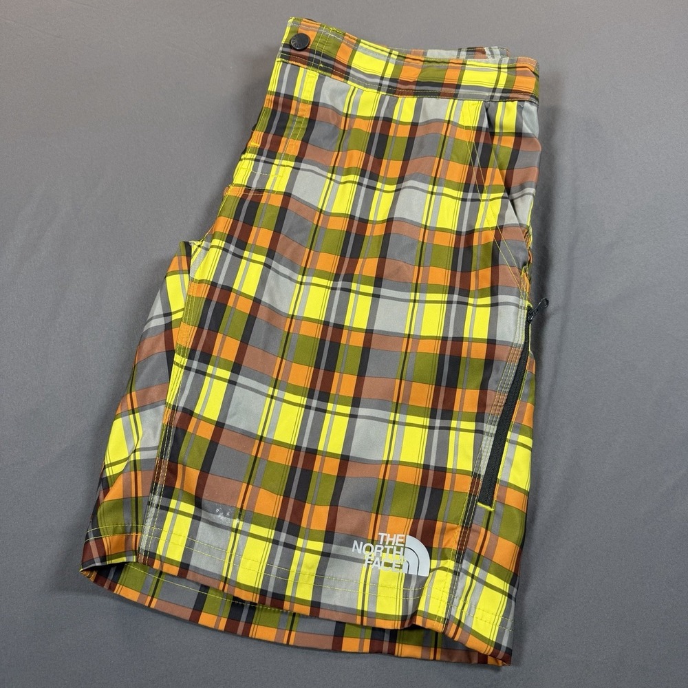 The North Face Plaid Golf Shorts Mens 36 Pacific Creek Hybrid Lightweight Board